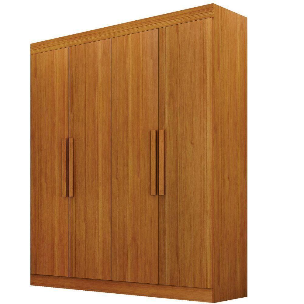 Guarda Roupa Canadá Cinamomo 4 Portas 2 Gavetas Leifer Móveis - 1