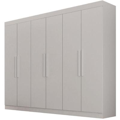 Guarda Roupa Canadá Branco 6 Portas 4 Gavetas Leifer Móveis