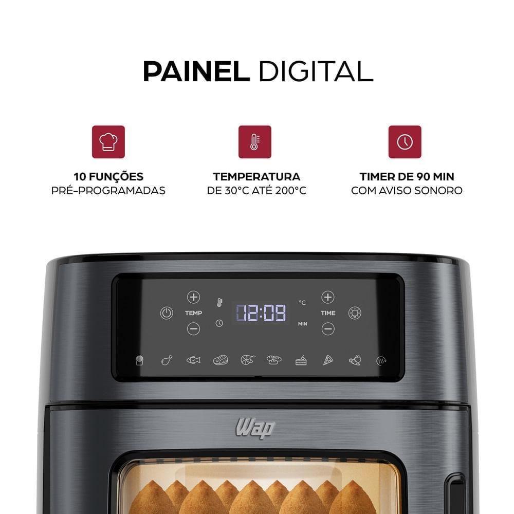 Fritadeira Elétrica WAP Air Fryer Oven Digital Black WAOD2 12L 220V - 10