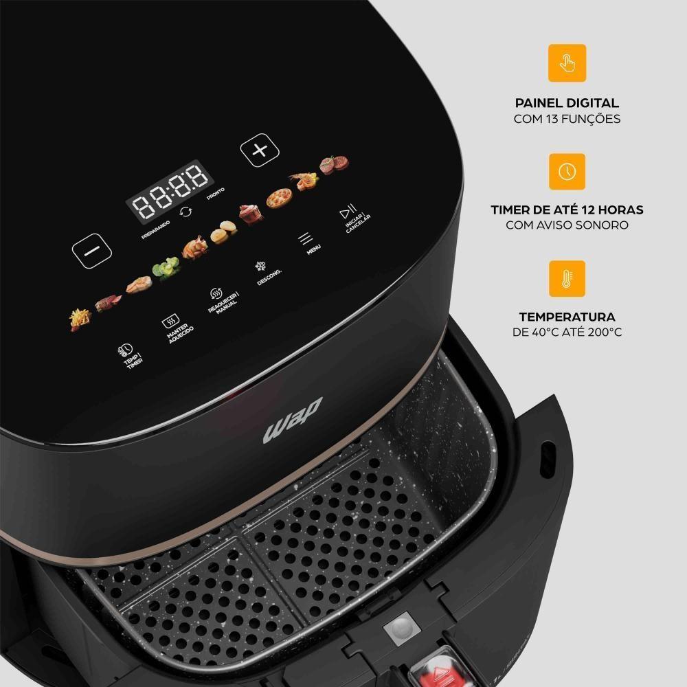 Fritadeira Elétrica WAP Air Fryer Mega Family Digital 7,1L 110V - 4