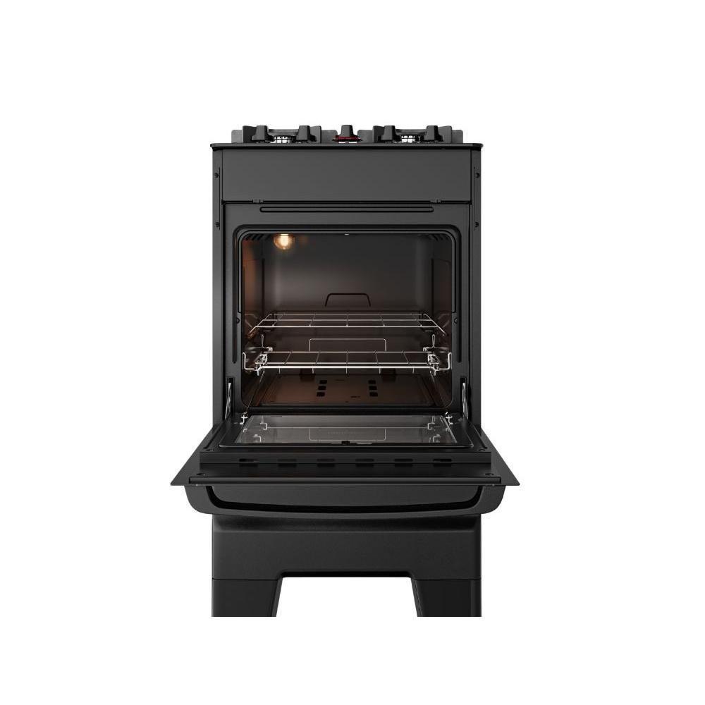 Fogão Esmaltec 4 Bocas Ideal Master Glass Mesa De Vidro Forno 50 Litros Preto T4VFP Bivolt - 7