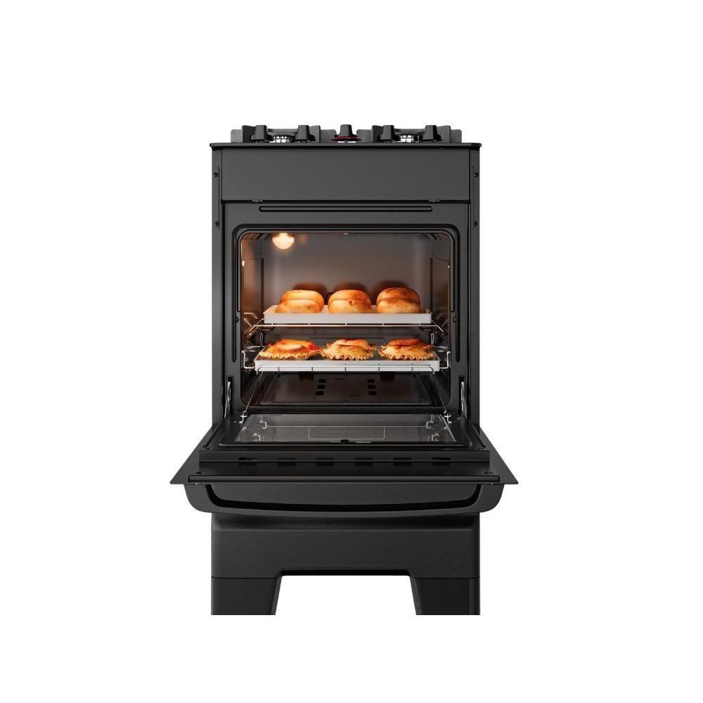 Fogão Esmaltec 4 Bocas Ideal Master Glass Mesa De Vidro Forno 50 Litros Preto T4VFP Bivolt - 8