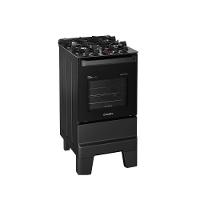 Fogão Esmaltec 4 Bocas Ideal Master Glass Mesa De Vidro Forno 50 Litros Preto T4VFP Bivolt - 2