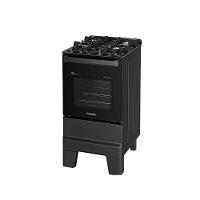Fogão Esmaltec 4 Bocas Ideal Master Glass Mesa De Vidro Forno 50 Litros Preto T4VFP Bivolt - 3