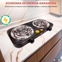 Fogão Elétrico 2 Bocas Portátil 2000w Mini Fogareiro Camping Cozinha Viagem 220v - 3