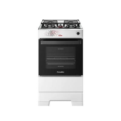 Fogão de Piso 4 Bocas Gás Esmaltec Ideal Master T4ITB Mesa Inox Branco Bivolt