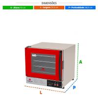 Forno Turbo Prp-004 Plus 220V Vermelho Progás + 8 Assadeiras Cimapi 220V - 7