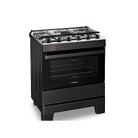 Fogão Esmaltec 5 Bocas Ideal Top Mesa Inox Tampa De Vidro Forno 84 Litros Preto T5IAP Bivolt - 2