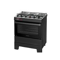Fogão Esmaltec 5 Bocas Ideal Top Mesa Inox Tampa De Vidro Forno 84 Litros Preto T5IAP Bivolt - 3
