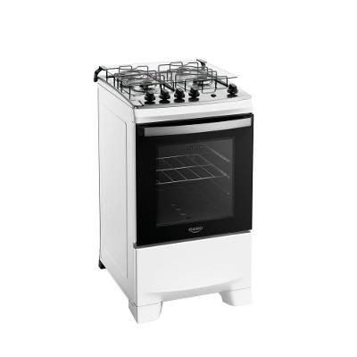 Fogão a Gás de Piso 4 Bocas GLP Dako Supreme Glass Mesa Inox Automático Branco Bivolt