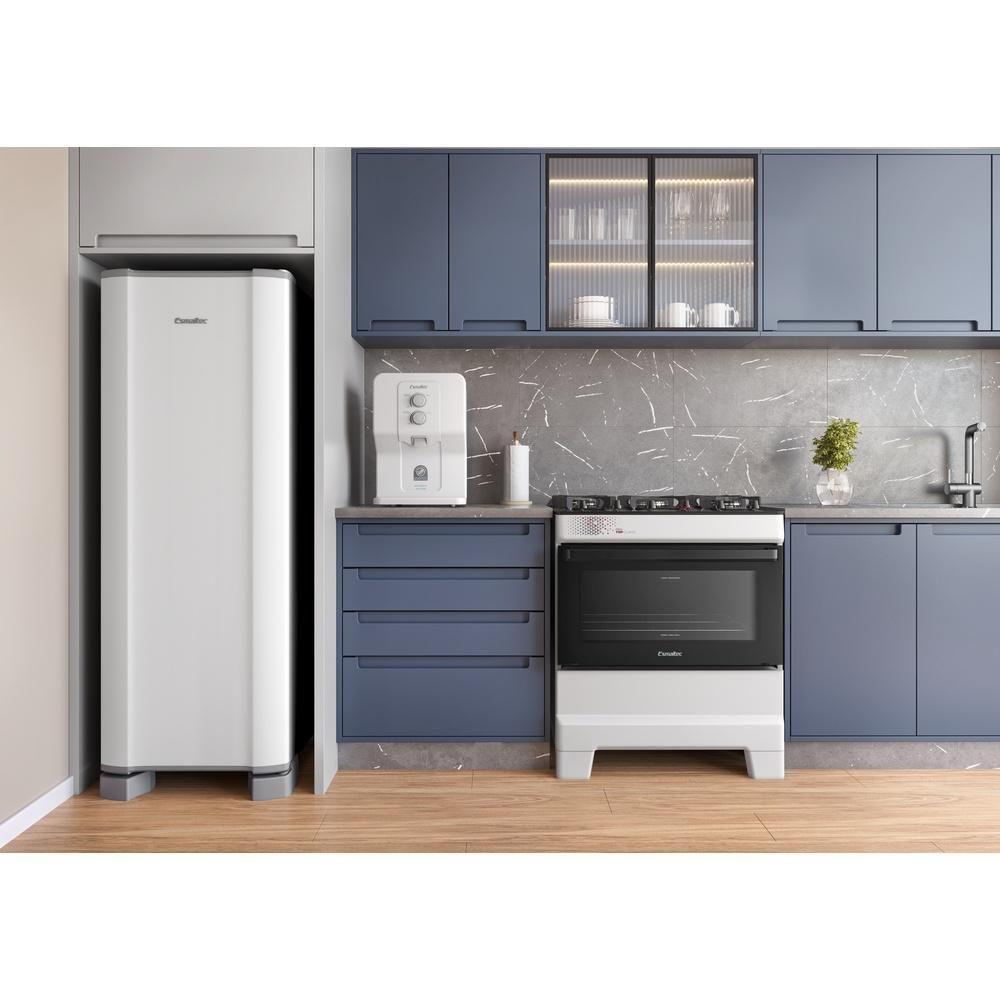 Fogão Esmaltec 5 Bocas Ideal Top Glass Mesa De Vidro Forno 84 Litros Branco T5VAB Bivolt - 8