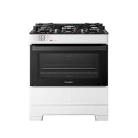 Fogão Esmaltec 5 Bocas Ideal Top Glass Mesa De Vidro Forno 84 Litros Branco T5VAB Bivolt - 1