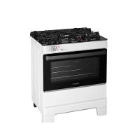 Fogão Esmaltec 5 Bocas Ideal Top Glass Mesa De Vidro Forno 84 Litros Branco T5VAB Bivolt - 2