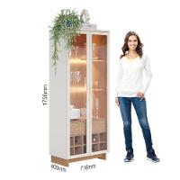 Cristaleira Guanabara Off White Freijó Com Aparador Buffet Jurerê Off White Matte Freijó - Colibri - 10