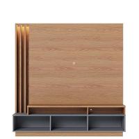 Estante Home Theater Humaita Freijó Cinza Acetinado Com Aparador Riviera Freijó ? Colibri - 3