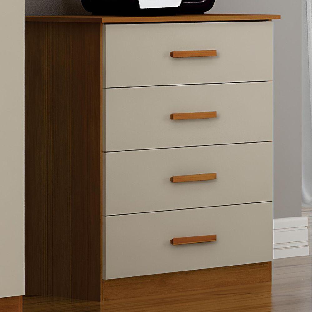 Cômoda Rubi Cinamomo Off White 4 Gavetas Leifer Móveis - 2