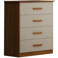 Cômoda Rubi Cinamomo Off White 4 Gavetas Leifer Móveis - 1