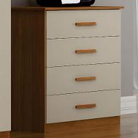 Cômoda Rubi Cinamomo Off White 4 Gavetas Leifer Móveis - 2