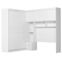 Dormitorio Modulado Casal 6 Portas 242x173 Cm Florenca Branco Moval - 1