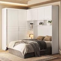 Dormitorio Modulado Casal 6 Portas 242x173 Cm Florenca Branco Moval - 2