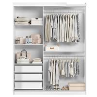 Dormitorio Modulado Casal 6 Portas 242x173 Cm Florenca Branco Moval - 8