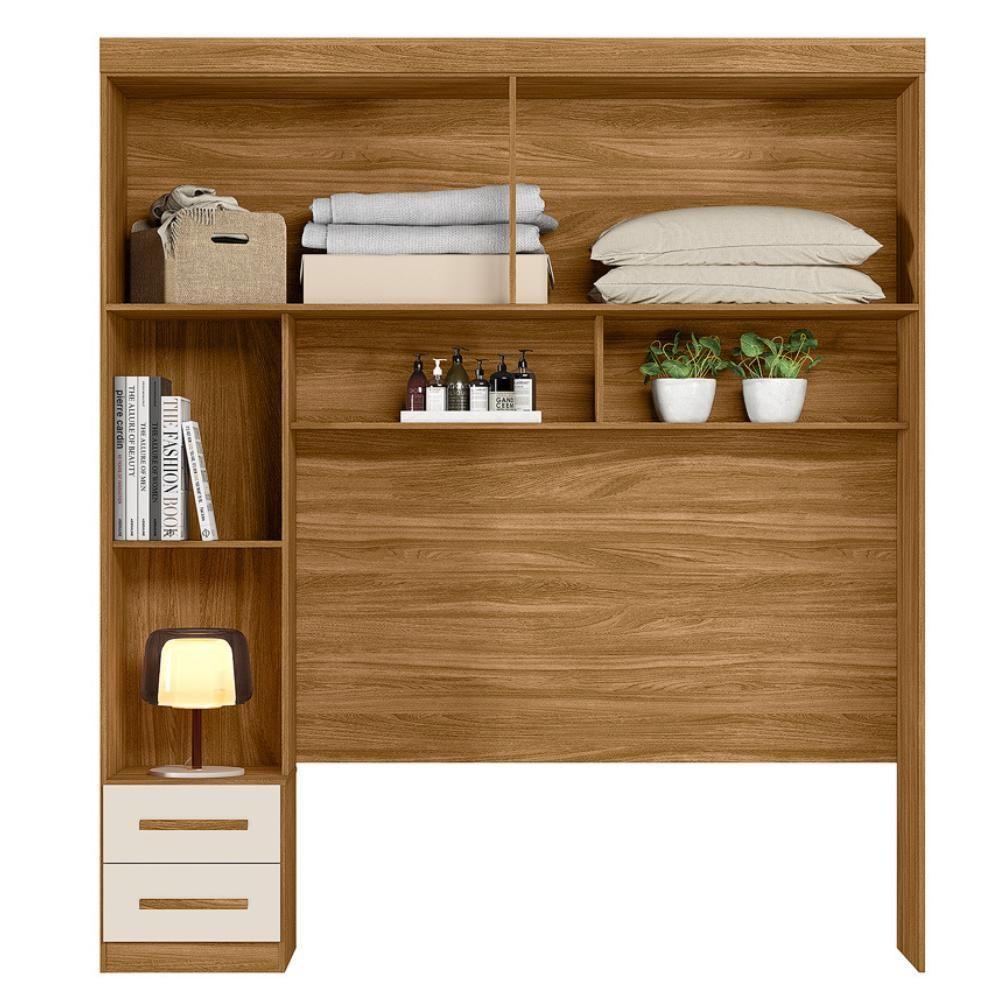 Dormitorio Modulado Casal 6 Portas 242x173 Cm Florenca Freijo Off White Moval - 7