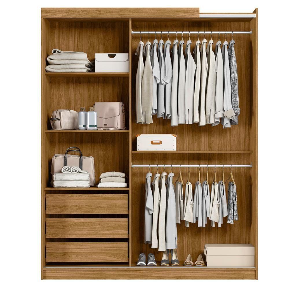 Dormitorio Modulado Casal 6 Portas 242x173 Cm Florenca Freijo Off White Moval - 8