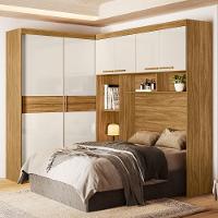 Dormitorio Modulado Casal 6 Portas 242x173 Cm Florenca Freijo Off White Moval - 2