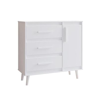 Cômoda Sapateira Pé Palito 1 Porta 3 Gavetas Lima Branco