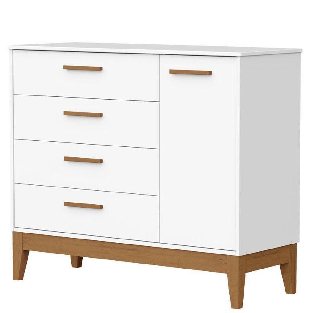 Cômoda Sapateira Infantil Flip Branco Acetinado - Reller - 1