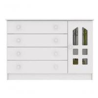 Cômoda Fraldário Gran Selena Branco Brilho Carolina Baby - 2