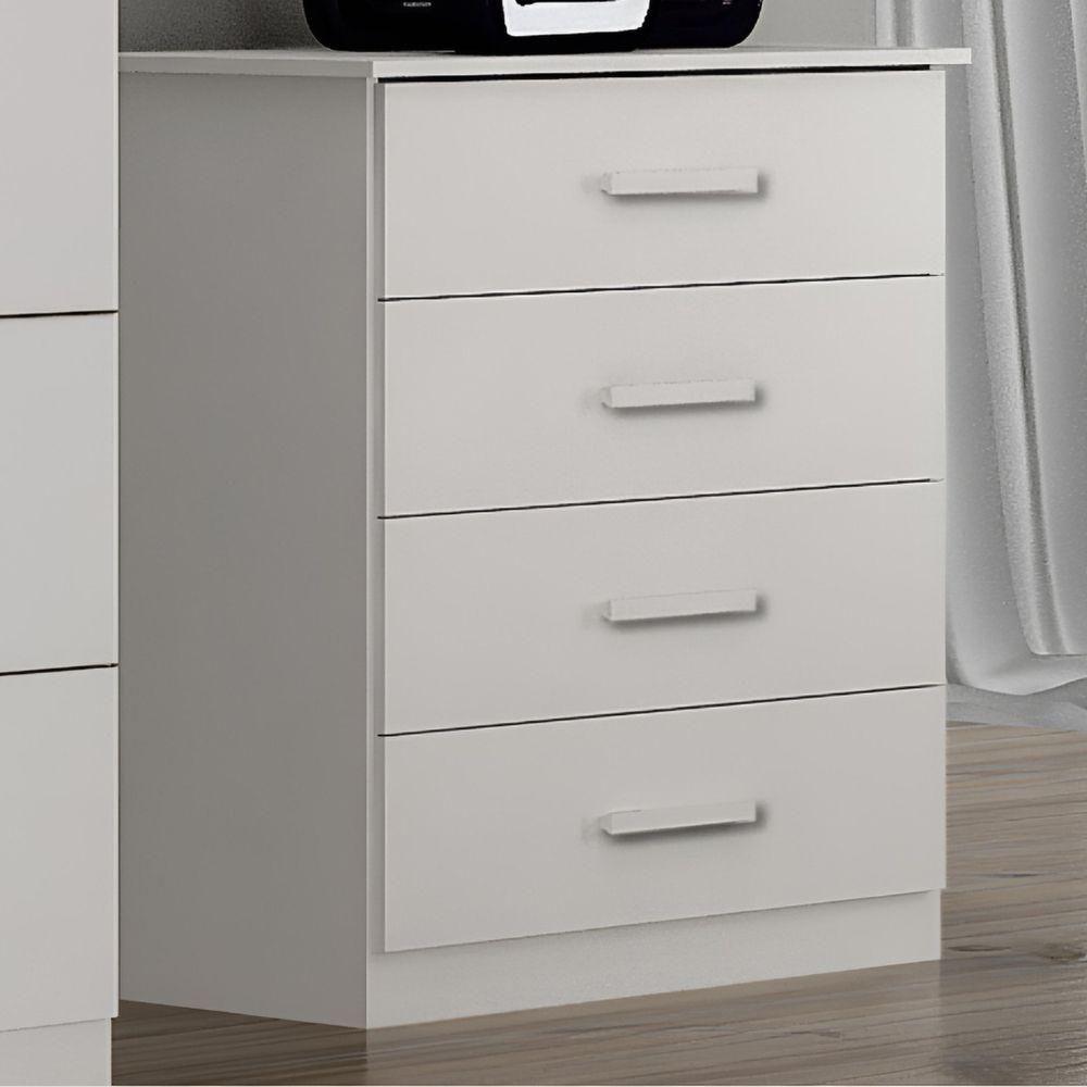 Cômoda Rubi Branca 4 Gavetas Leifer Móveis - 2