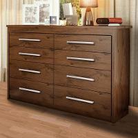 Cômoda Grande Bebê Quarto Solteiro E Casal Gênova 8 Gavetas Capuccino Wood - 1