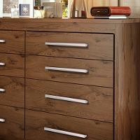 Cômoda Grande Bebê Quarto Solteiro E Casal Gênova 8 Gavetas Capuccino Wood - 3