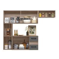 Cozinha Suspensa Completa 1,80m Juliete 7 Portas 2 Gavetas Nature-chumbo - 6