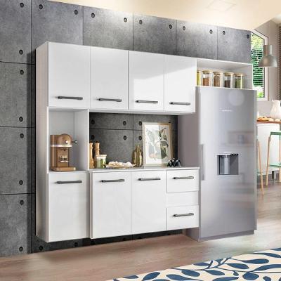 Cozinha Suspensa Completa 1,80m Juliete 7 Portas 2 Gavetas Branco