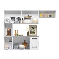 Cozinha Suspensa Completa 1,80m Juliete 7 Portas 2 Gavetas Branco