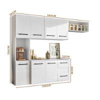 Cozinha Suspensa Completa 1,80m Juliete 7 Portas 2 Gavetas Branco - 6