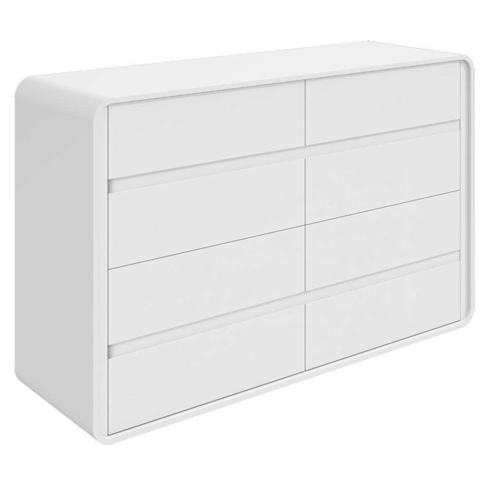 Cômoda 8 Gavetas Easy Like Branco - 2