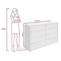 Cômoda 8 Gavetas Easy Like Branco - 3