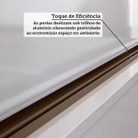 Guarda-roupa 171cm 3 Portas Com Espelho França Santos Andirá Branco - 6