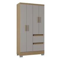 Guarda Roupas Quarto Pequeno Off-white Nápoles Poquema Damasco/off White - 2