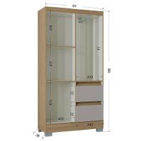 Guarda Roupas Quarto Pequeno Off-white Nápoles Poquema Damasco/off White - 3