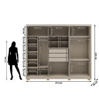 Guarda-roupa Casal 6 Portas 3 Gavetas 100% Mdf Dukai Fendi