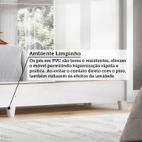 Guarda-roupa Casal 3 Portas De Correr Com Espelho Branco