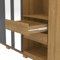 Guarda-roupa Casal 100% Mdf 6 Portas Com Espelho Bolonha Nature-alasca - 5