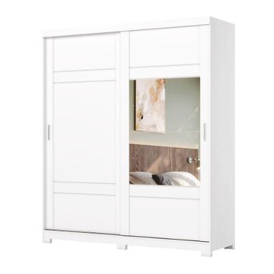 Guarda Roupas Casal 2 Portas De Correr Com Espelho 3 Gavetas Dalia Branco