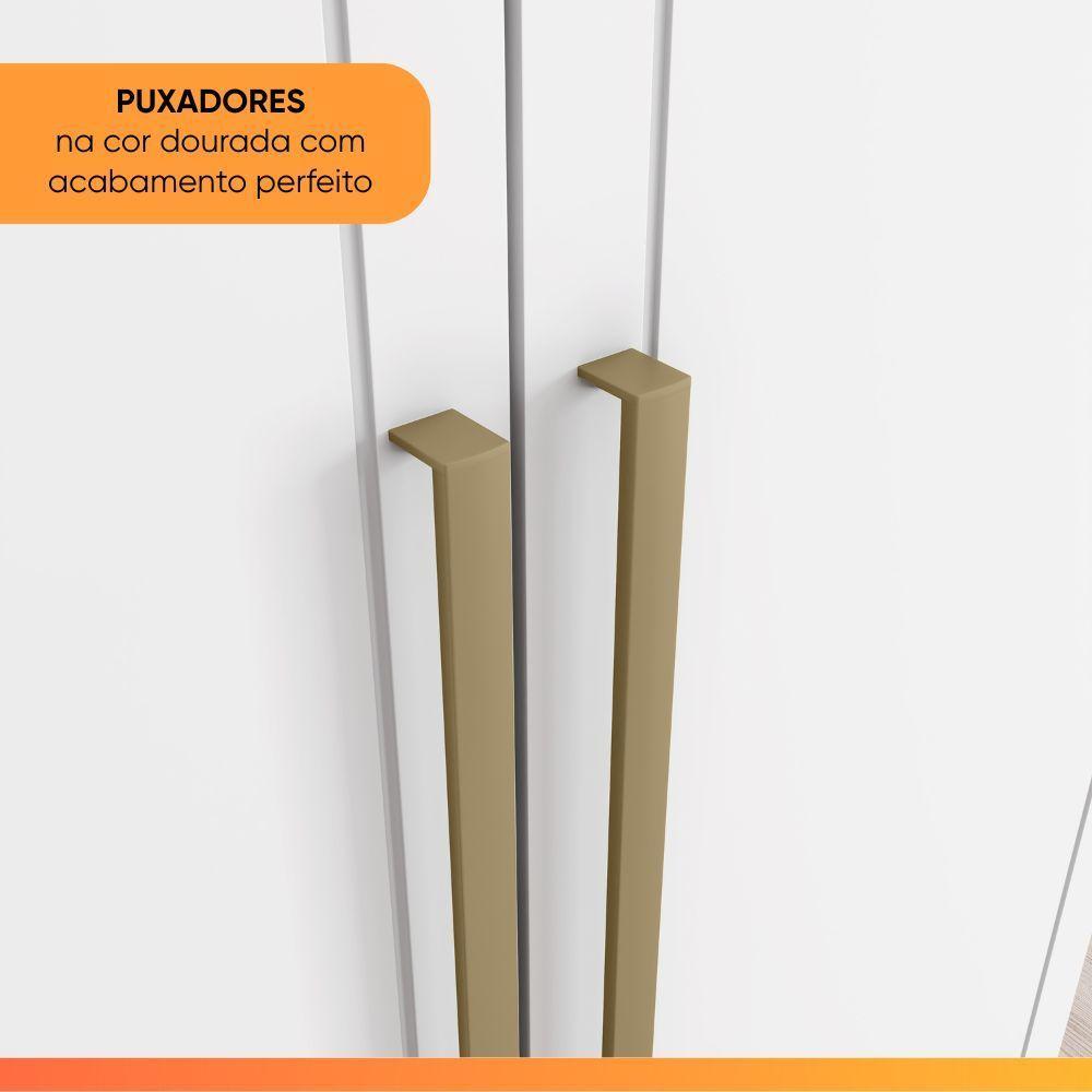 Guarda Roupas Casal 6 Portas 6 Gavetas Americano Tulipa Branco - 8