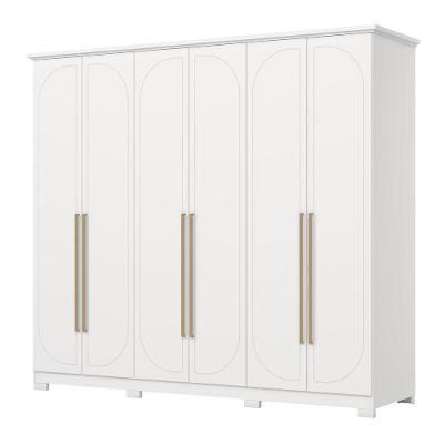 Guarda Roupas Casal 6 Portas 6 Gavetas Americano Tulipa Branco