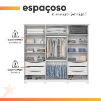 Guarda Roupas Casal 6 Portas 6 Gavetas Americano Tulipa Branco - 5